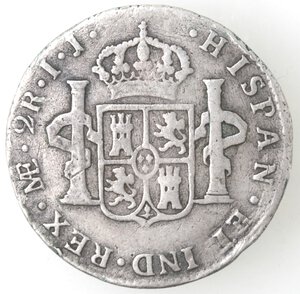 reverse: Perù. Lima. Carlo IIII. 1788-1808. 2 Reales 1798 I J. Ag. 