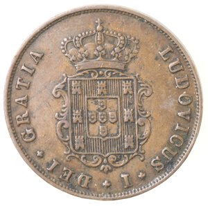 obverse: Portogallo. Luis I. 1861-1889. 3 Reis 1844. Ae. 