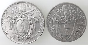 obverse: Vaticano. Roma. Pio XII. 1939-1958. Lotto 1 Lira 1942 e 2 Lire 1941. Ac. 