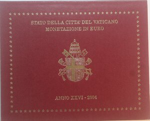 obverse: Vaticano. Roma. Giovanni Paolo II. 1978-2005. Karol Wojtyla. Serie divisionale 2004. 