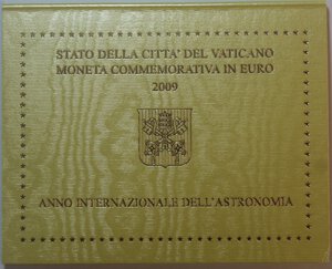 obverse: Vaticano. Roma. Benedetto XVI. 2005-2013. Joseph Aloisius Ratzinger. 2 Euro 2008 commemorativi del Anno Internazionale dell Astronomia. 