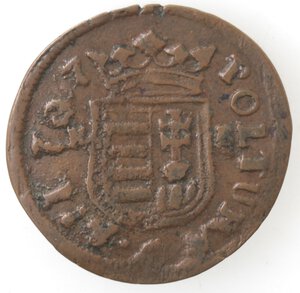 obverse: Ungheria. Kremnitz. Leopoldo I. 1657-1705. Poltura 1707 KB. Ae. 