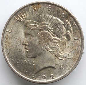 obverse: USA. Dollaro Peace 1922 Philadelphia. Ag. 