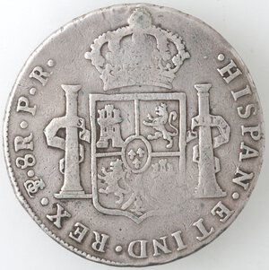 reverse: Bolivia. Potosì. Carlo IIII. 1788-1808. 8 Reales 1792 PR. Ag. 