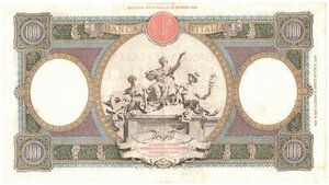 reverse: Banconote. Regno D Italia. Vittorio Emanuele III. 1.000 Lire  Regine del Mare. (Fascio) D.M. 21-Maggio 1941. 