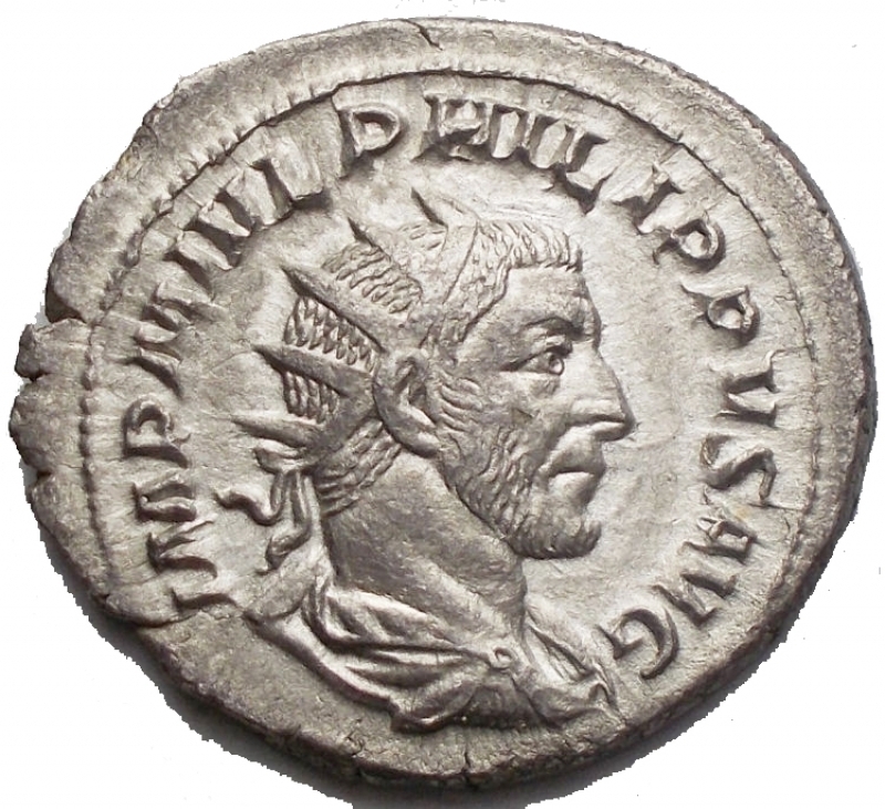 obverse: Impero Romano - Filippo I. 244-249 d.C. Antoniniano. AG. D/ Busto radiato a destra. R/ SECURIT ORBIS. g 4,68. mm 24,32. qFDC. Fondi lucenti.