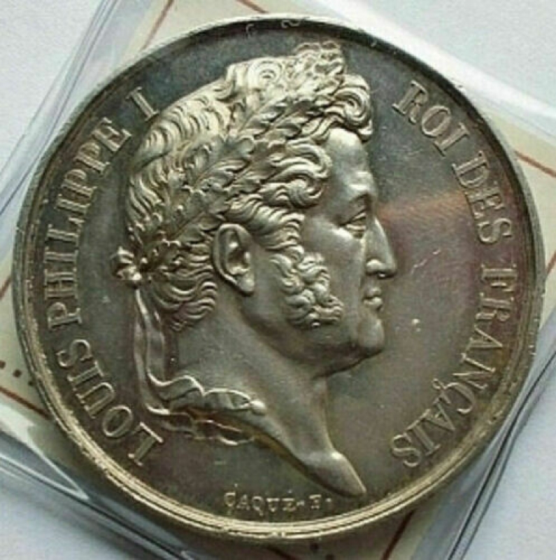 obverse: Medaglie - Francia. Luigi Filippo 1843. Medaglia in Ag. gr 37,2. mm 41. FDC