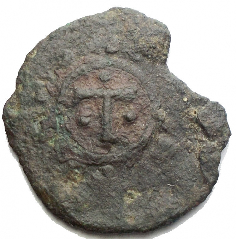 obverse: Mileto Ruggero I Conte (1071-1101) Follaro. Ae.Gr. 2.58. Rif Travaini, Monetazione, 156; MEC 14, 88. 