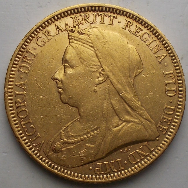 reverse: Gran Bretagna. Regina Vittoria. Pounds 1896 M