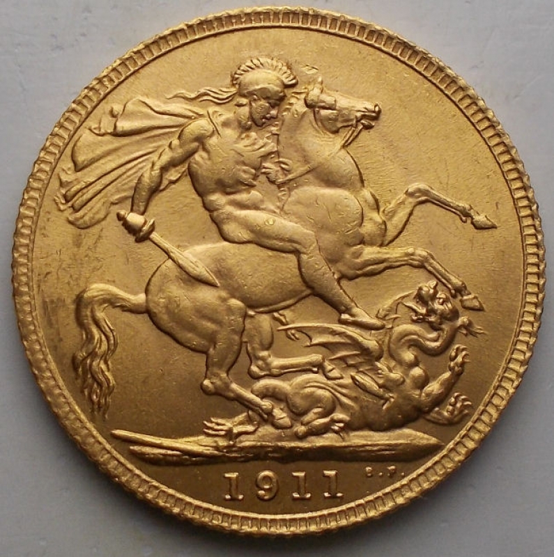 obverse: Gran Bretagna. Giorgio V (1910-1936). Pounds 1911