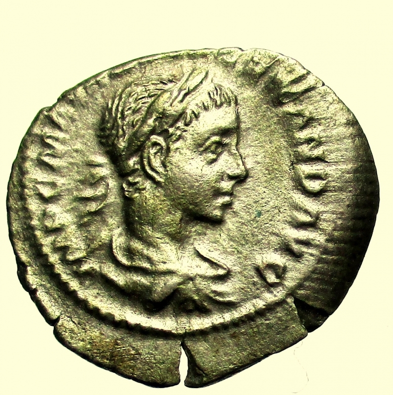obverse: Impero Romano. Alessandro Severo. 222-235 d.C. Denario