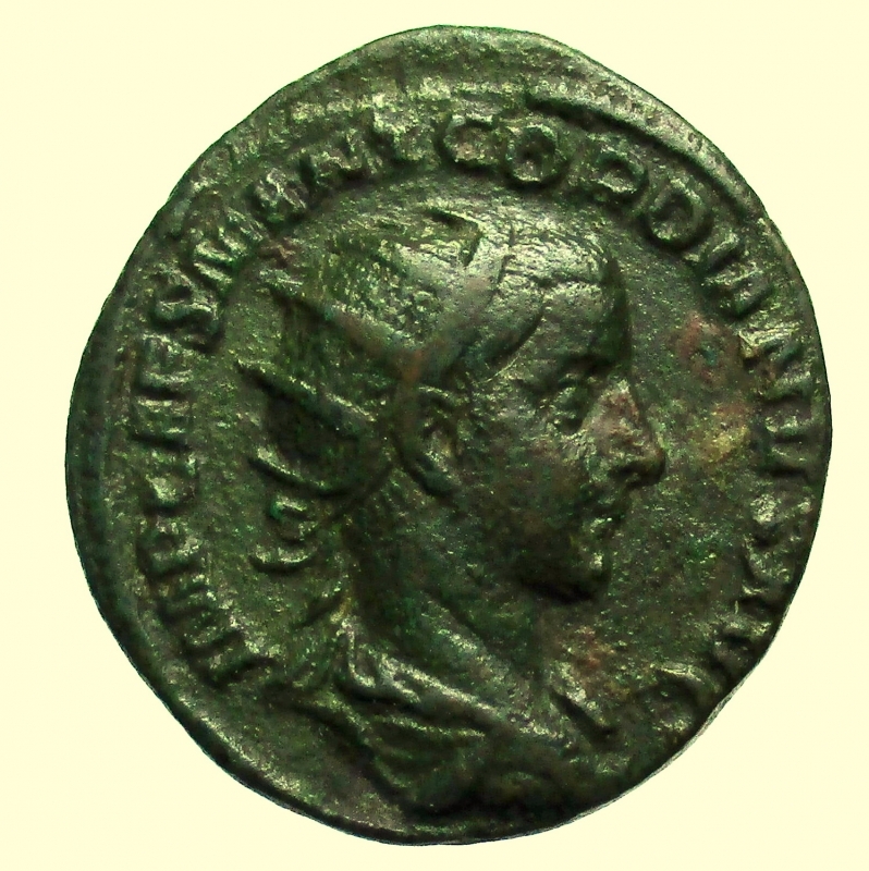 obverse: Impero Romano. Gordiano III. 238-244 d.C. Dupondio.