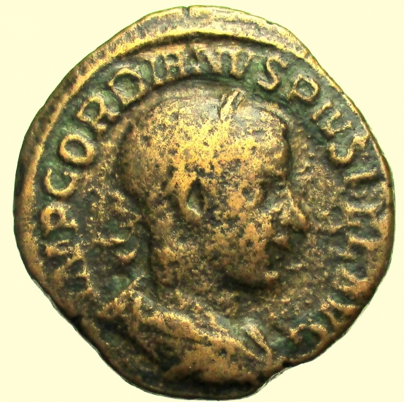 obverse: Impero Romano. Gordiano III. 238-244 d.C. Sesterzio.