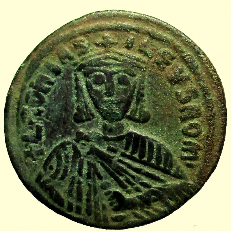obverse: Bizantini. LEO VI. 866-912 d.C. AE Follis