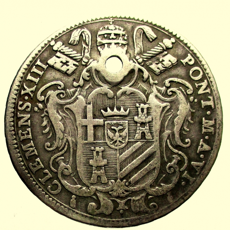 obverse: Zecche Italiane. Roma. Clemente XIII (Carlo della Torre di Rezzonico), 1758-1769