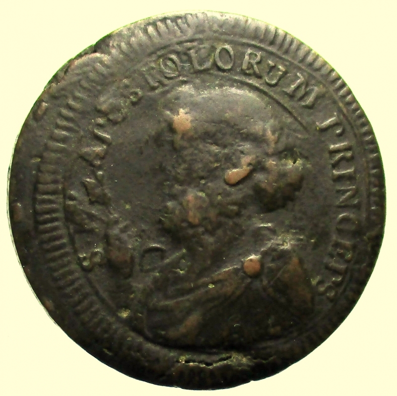 obverse: Zecche Italiane  Roma. Pio VI (1775-1799). Sampietrino da 2 baiocchi e mezzo 1796
