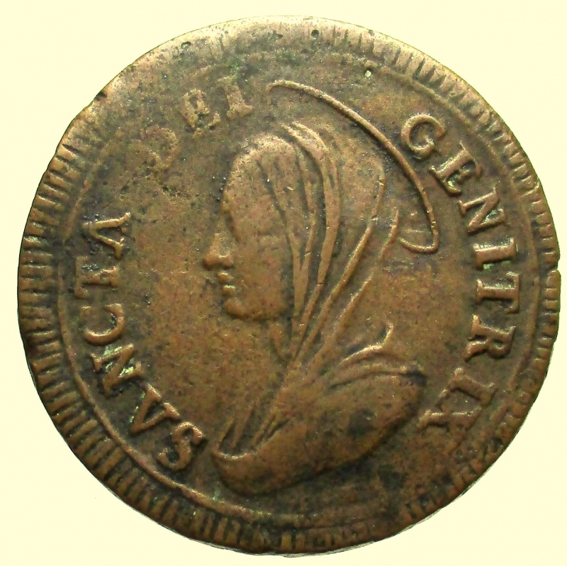 obverse: Zecche Italiane. Roma. Pio VI (1775-1799). 5 baiocchi o madonnina 1797. M. 94. Berm. 2987. 
