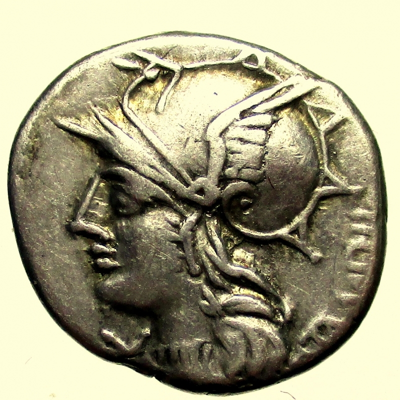 obverse: Repubblica Romana. Gens Baebia. Marcus Baebius Quinti Filius Tampilus. 137 a.C. Denario.