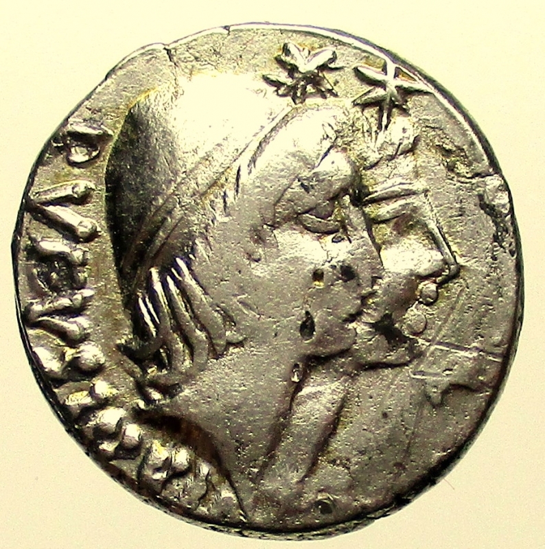 obverse: Repubblica Romana. Mn. Cordius Rufus, Denario, Roma, 46 a.C.