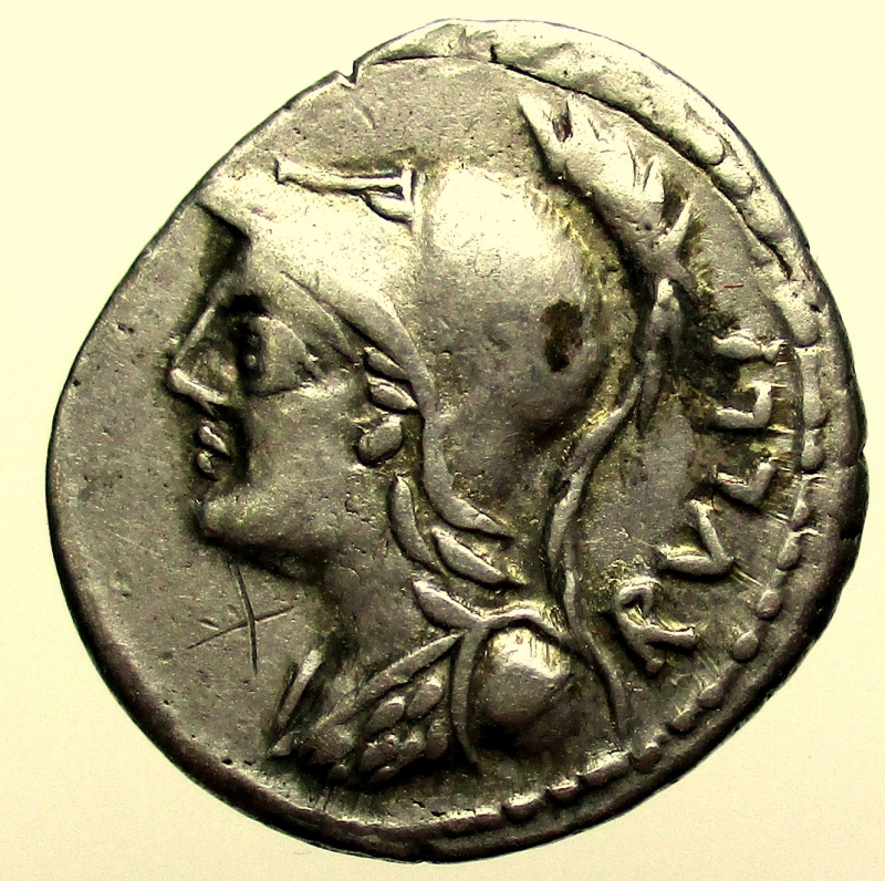 obverse: Repubblica Romana. Gens Servilia. Publius Servilius Rullus. 100 a.C. Denario.