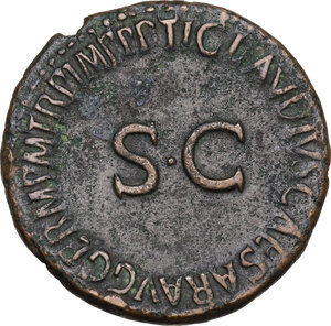 reverse: Germanicus (died 19 AD).. AE As. Struck under Claudius, 50-54 AD