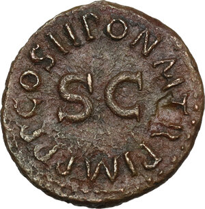 reverse: Claudius (41-54).. AE Quadrans, 41-54