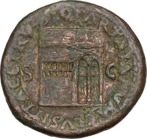 reverse: Nero (54-68).. AE As, c. 65 AD