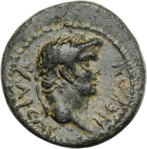 obverse: Nero (54-68).. AE 15.5 mm. Maeonia mint (Lydia). Menekrates, strategus. Struck circa 65 AD