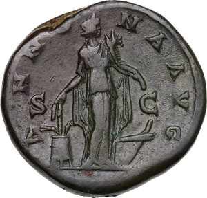 reverse: Antoninus Pius (138-161).. AE Sestertius, 141-143 AD