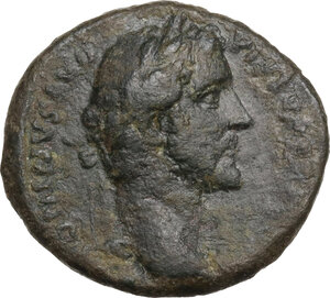 obverse: Antoninus Pius (138-161). AE As, 143-144 AD