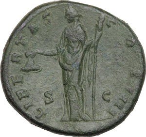 reverse: Antoninus Pius (138-161). AE Sestertius, 155 AD