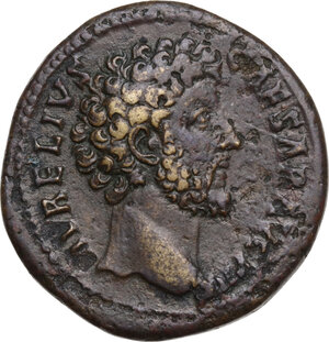 obverse: Marcus Aurelius as Caesar (139-161).. AE Dupondius. Struck under Antoninus Pius, 159-160 AD