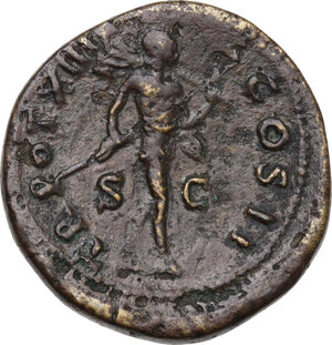 reverse: Marcus Aurelius as Caesar (139-161).. AE Dupondius. Struck under Antoninus Pius, 159-160 AD