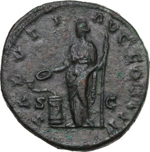 reverse: Marcus Aurelius (161-180).. AE Sestertius,  169-170 AD