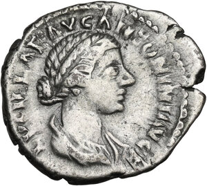 obverse: Lucilla, wife of Lucius Verus (died 183 AD).. AR Denarius. Struck under Marcus Aurelius, 161-162 AD