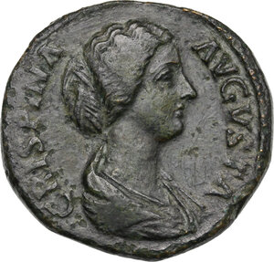 obverse: Crispina, wife of Commodus (died 183 AD).. AE Sestertius. Struck under Commodus, 178-182 AD