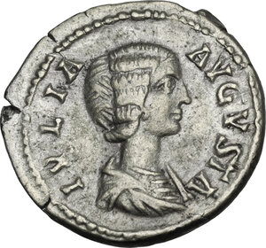 obverse: Julia Domna (died 217 AD).. AR Denarius. Struck under Septimius Severus, 196-211 AD
