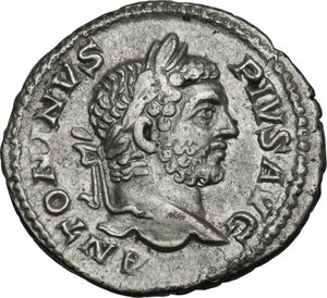 obverse: Caracalla (198-217).. AR Denarius, 210 AD