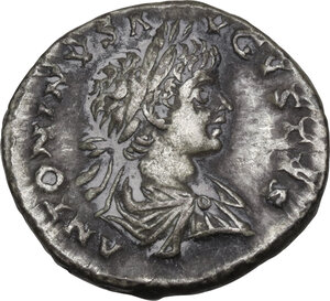 obverse: Caracalla (198-217). AR Denarius. Laodicea ad Mare mint, 200-201 AD