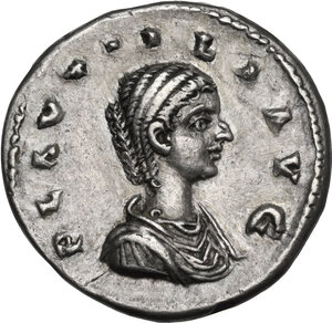 obverse: Plautilla, wife of Caracalla (died 212 AD).. AR Denarius. Struck under Caracalla