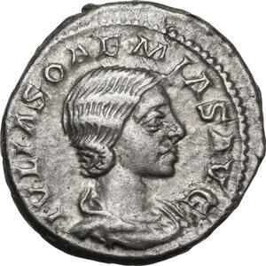 obverse: Julia Soemias, mother of Elagabalus (died 222 AD).. AR Denarius. Struck under Elagabalus, 218-222