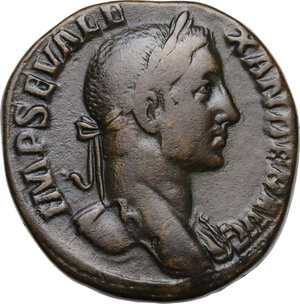 obverse: Severus Alexander (222-235).. AE Sestertius, 231 AD