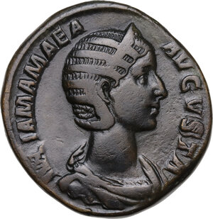 obverse: Julia Mamaea, mother of Severus Alexander (died 235 AD).. AE Sestertius. Struck under Severus Alexander