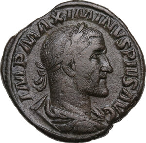 obverse: Maximinus I (235-238).. AE Sestertius, 235-238 AD