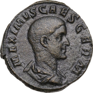obverse: Maximus as Caesar (235-238). AE Sestertius, 236-237 AD