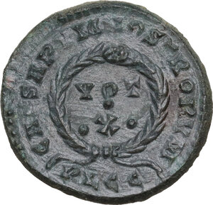 reverse: Crispus (317-326).. AE Follis. Lugdunum mint, 323/4 AD