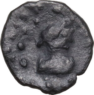 obverse: AE (or AR?) 10mm.  Contemporary imitation of anonymous issue of Justinian I, 6th cent. AD