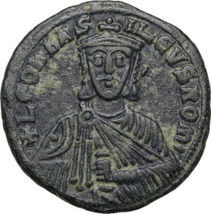 obverse: Leo VI the Wise (886-912).. AE Follis. Constantinople mint