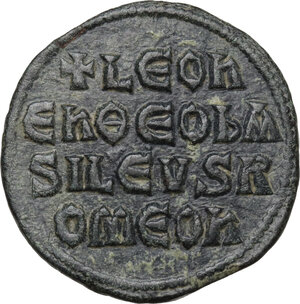 reverse: Leo VI the Wise (886-912).. AE Follis. Constantinople mint