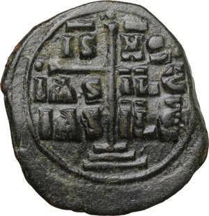 reverse: Anonymous Folles Folles. Temp. Romanus III (circa 1028-1034).. AE Follis. Constantinople mint